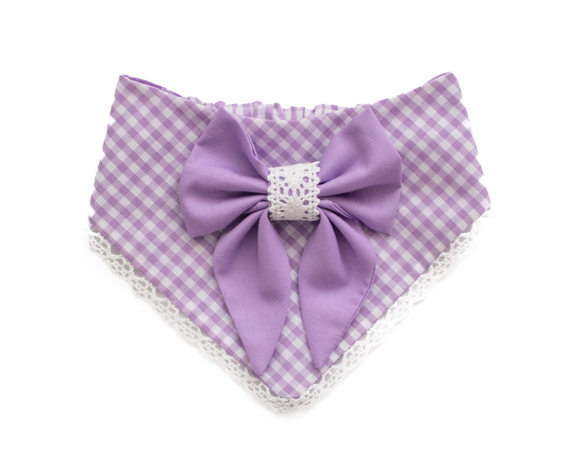 Lacey Lavender Bow Bandana